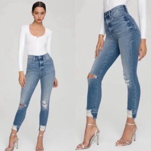 Good American Jeans Good Waist Crop blue size 8/29